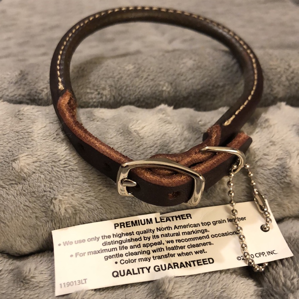 Highest Quality North American Top Grain LeatherDogCollar.14 inch adjustable NWT
